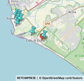 Mappa Via delle Fiamme Gialle, 00122 Lido di Ostia RM, Italia (5.86667)