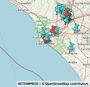 Mappa Via Dante Vaglieri, 00121 Lido di Ostia RM, Italia (17.8885)