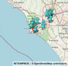 Mappa Via Dante Vaglieri, 00121 Lido di Ostia RM, Italia (12.32053)
