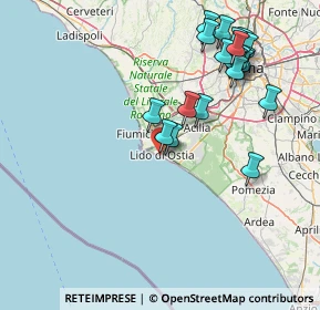 Mappa Via Giuliano da Sangallo, 00121 Lido di Ostia RM, Italia (17.9805)