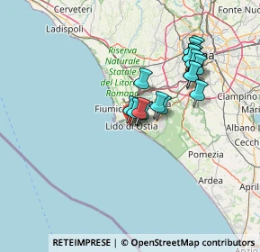 Mappa Via Giuliano da Sangallo, 00121 Lido di Ostia RM, Italia (13.22389)