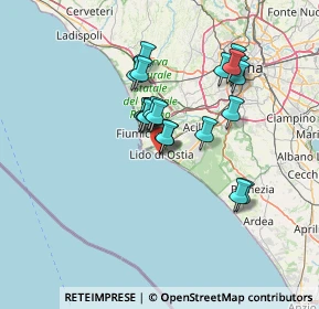 Mappa Via Giuliano da Sangallo, 00121 Lido di Ostia RM, Italia (12.0155)