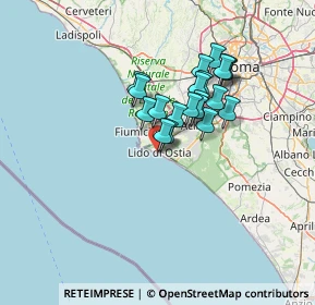 Mappa Via Giuliano da Sangallo, 00121 Lido di Ostia RM, Italia (10.734)