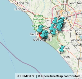 Mappa Via Giuliano da Sangallo, 00121 Lido di Ostia RM, Italia (11.46)
