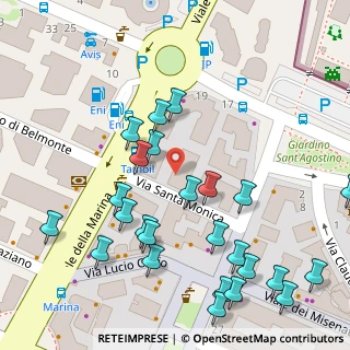 Mappa Via Santa Monica, 00122 Roma RM, Italia (0.072)