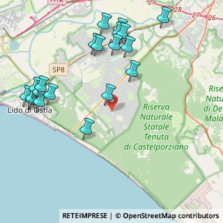 Mappa Via Malosco, 00124 Roma RM, Italia (5.3755)