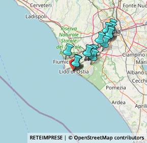 Mappa Via Rutilio Namaziano, 00121 Lido di Ostia RM, Italia (11.87588)