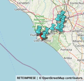 Mappa Via Rutilio Namaziano, 00121 Lido di Ostia RM, Italia (11.63533)