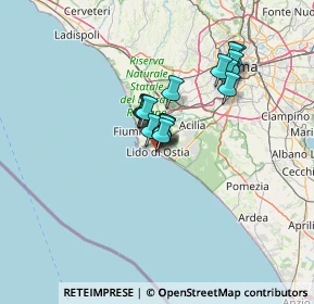 Mappa Via Rutilio Namaziano, 00121 Lido di Ostia RM, Italia (9.70688)