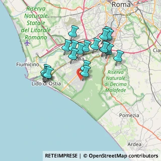Mappa Via Angelo Mariani, 00124 Roma RM, Italia (6.9115)
