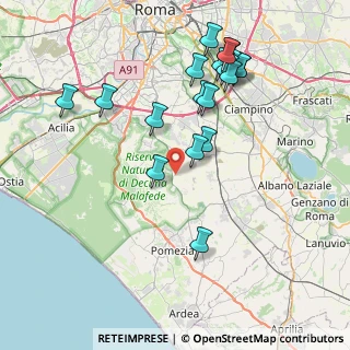 Mappa Via Laurentina km 17, 00134 Roma RM, Italia (8.929)