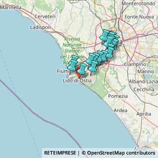Mappa Via Amedeo Simonetti, 00178 Lido di Ostia RM, Italia (12.978)