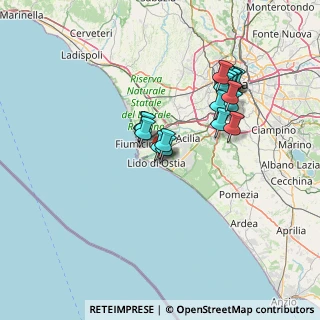 Mappa Via Amedeo Simonetti, 00178 Lido di Ostia RM, Italia (13.38222)