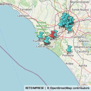 Mappa Via Amedeo Simonetti, 00178 Lido di Ostia RM, Italia (17.3415)