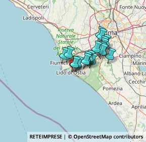 Mappa 00178 Lido di Ostia RM, Italia (9.5345)