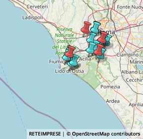 Mappa Via Amedeo Simonetti, 00178 Lido di Ostia RM, Italia (10.9605)