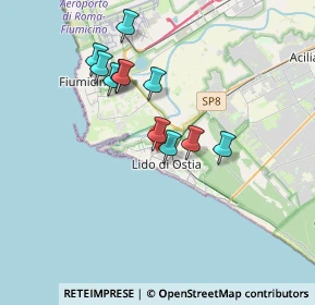 Mappa Via Carlo Bosio, 00121 Lido di Ostia RM, Italia (3.25091)