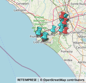 Mappa Via Capo Palinuro, 00100 Lido di Ostia RM, Italia (13.5385)