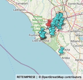 Mappa Via Capo Palinuro, 00100 Lido di Ostia RM, Italia (11.9695)