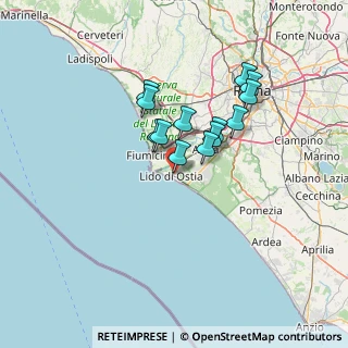 Mappa Via Capo Palinuro, 00100 Lido di Ostia RM, Italia (11.11077)