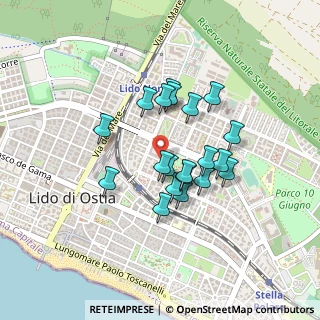 Mappa Via Capo Palinuro, 00100 Lido di Ostia RM, Italia (0.3595)