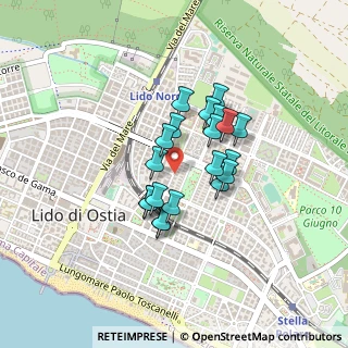 Mappa Via Capo Palinuro, 00100 Lido di Ostia RM, Italia (0.3265)