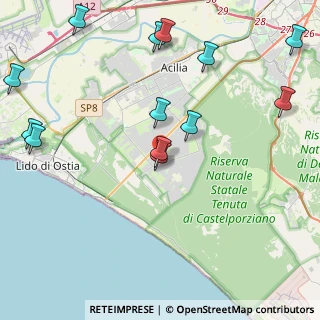 Mappa Via Orazio Vecchi, 00124 Roma RM, Italia (5.55923)