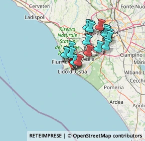 Mappa 00100 Lido di Ostia RM, Italia (11.8385)