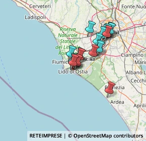 Mappa 00100 Lido di Ostia RM, Italia (10.9645)