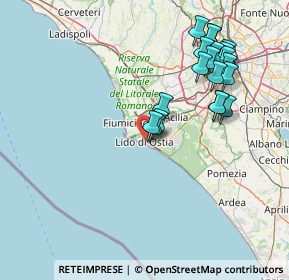 Mappa 00100 Lido di Ostia RM, Italia (16.9225)