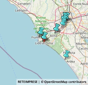 Mappa 00100 Lido di Ostia RM, Italia (13.63846)