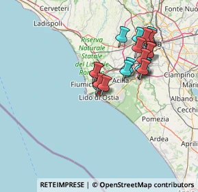 Mappa 00100 Lido di Ostia RM, Italia (13.1185)
