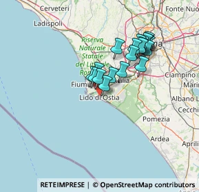Mappa 00100 Lido di Ostia RM, Italia (12.6365)