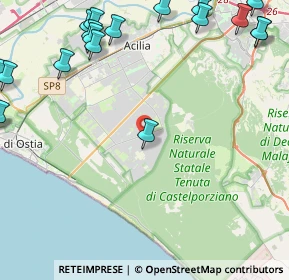 Mappa Via Cardano, 00124 Roma RM, Italia (7.0495)