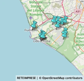 Mappa Viale Vasco de Gama, 00122 Lido di Ostia RM, Italia (5.50385)