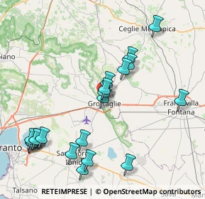 Mappa Via Sicilia, 74023 Grottaglie TA, Italia (9.6135)
