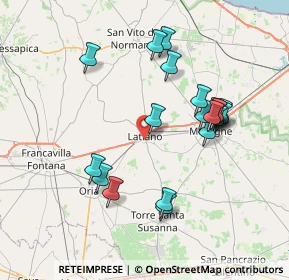 Mappa Via Torre, 72022 Latiano BR, Italia (7.8615)