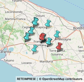 Mappa Via Ostuni, 72021 Francavilla Fontana BR, Italia (9.2785)