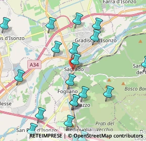 Mappa Piazza Giuseppe Mazzini, 34078 Sagrado GO, Italia (2.499)