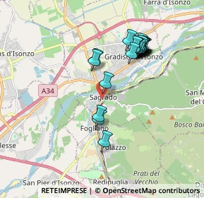 Mappa Piazza Giuseppe Mazzini, 34078 Sagrado GO, Italia (1.7245)