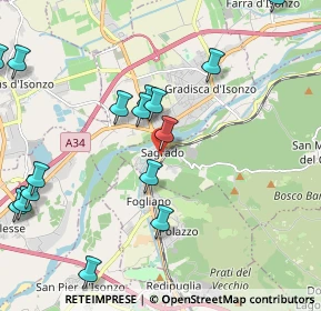 Mappa Piazza Giuseppe Mazzini, 34078 Sagrado GO, Italia (2.49375)