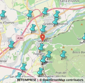 Mappa Piazza Giuseppe Mazzini, 34078 Sagrado GO, Italia (2.732)
