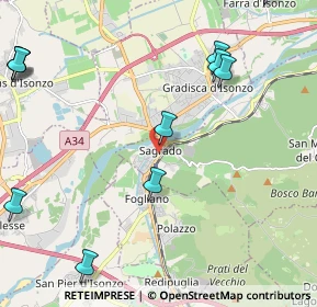 Mappa Piazza Giuseppe Mazzini, 34078 Sagrado GO, Italia (2.89909)