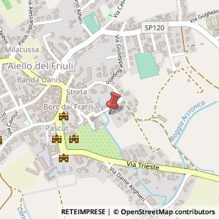 Mappa Via Dai Fraris, 25, 33041 Aiello del Friuli, Udine (Friuli-Venezia Giulia)