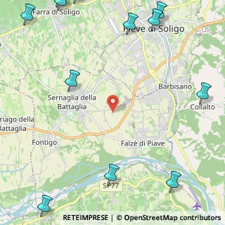 Mappa Via Capigliera, 31020 Sernaglia della Battaglia TV, Italia (3.70167)