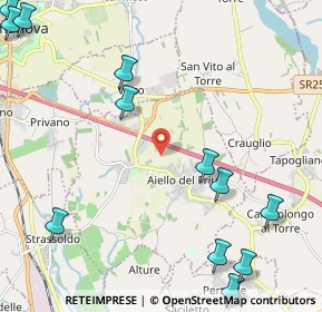 Mappa 33041 Aiello del Friuli UD, Italia (3.07917)