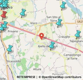 Mappa 33041 Aiello del Friuli UD, Italia (3.53615)