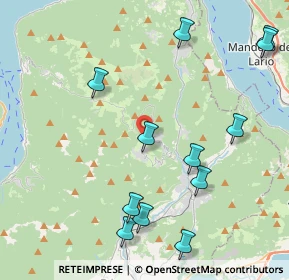 Mappa Via dei Pini, 22030 Sormano CO, Italia (4.87583)