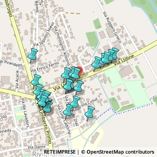 Mappa Via Udine, 33061 Rivignano Teor UD, Italia (0.22143)