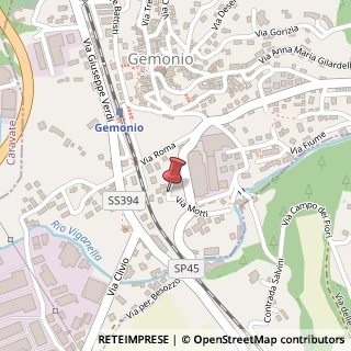 Mappa Via dei Motti,  23, 21036 Gemonio, Varese (Lombardia)